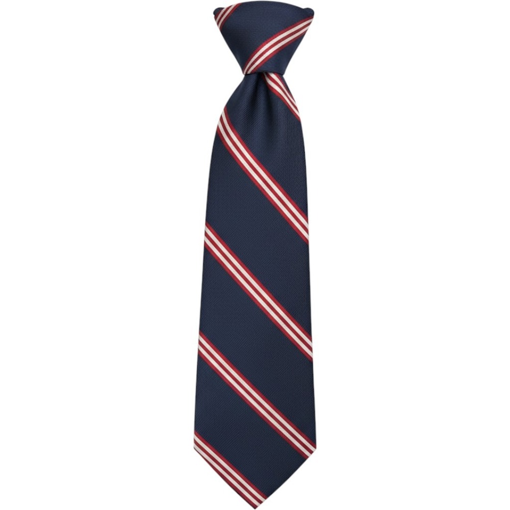 H. Halpern Esq Mens Silk Necktie Navy Blue Red White Rep Stripe Neck Tie